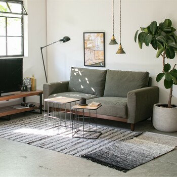 ソファー 帆布生地がお洒落な空間を演出します ienowa ソファー マリエッタ 送料無料-8