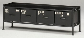 使うと雰囲気の良くなるスチールチェスト ienowa 横型4杯引出チェスト MSG BK 送料無料-2