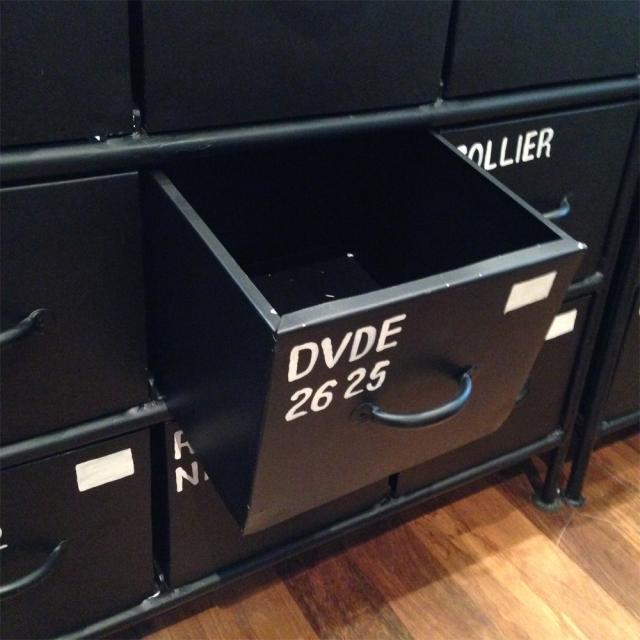 使うと雰囲気の良くなるスチールチェスト ienowa 9杯引出チェスト MSG BK 送料無料-3