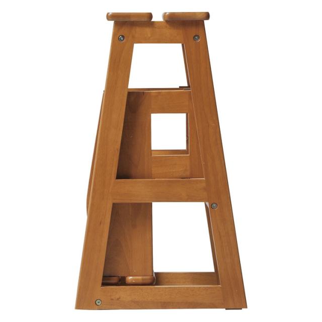 ステップチェア3段 木製踏み台 送料無料-2