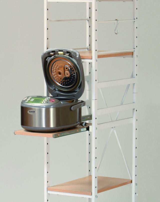 スチールラック　W300×D425×H1800mm　SSR-30S スリムラックサラ 送料無料-4