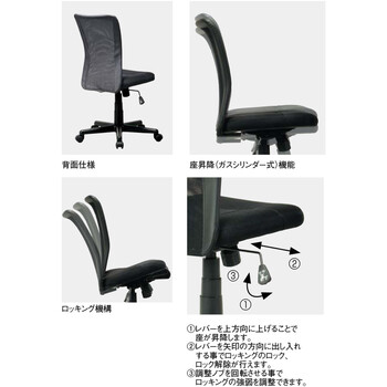 メッシュバックチェア パソコンチェア ロッキング機構 ミドルバック SNIPER 送料無料-1