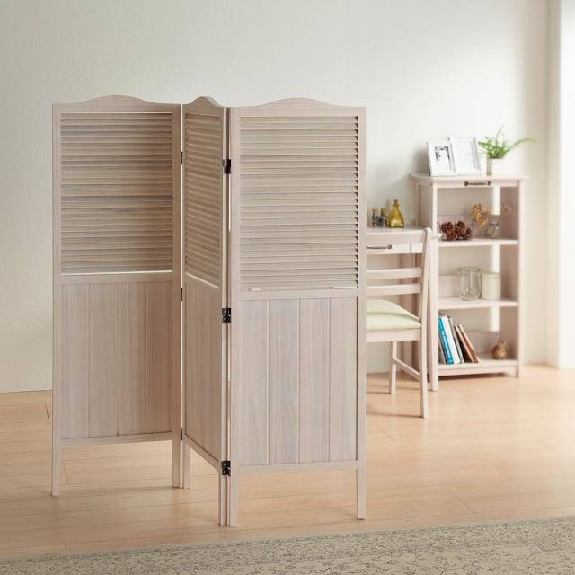 ミニヨンパーティション ホワイトウォッシュ 3連衝立 MIGNON PA135 送料無料-5