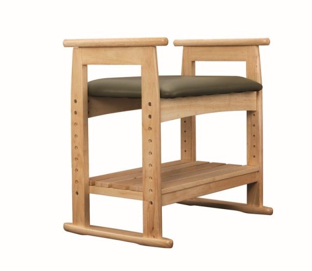 肘付スツール 玄関ベンチ W-5H 送料無料-3