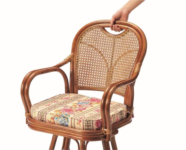 ラタン回転椅子 ハイタイプ SH440 R440S 送料無料-3