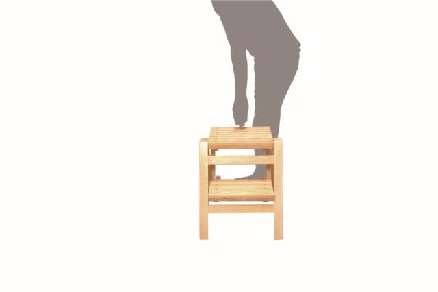 折り畳みステップチェア2段 踏み台 FST-46 BR NA 送料無料-3