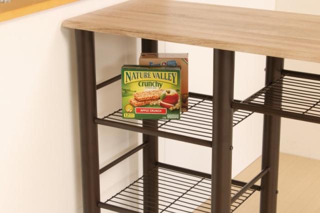 ハイテーブル ダイニング3点収納付き テーブル高さ88cm CT-1200 送料無料-3