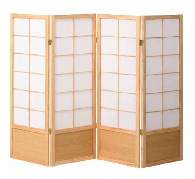 和風衝立4連 高さ120cm JP-S120-4 送料無料-3