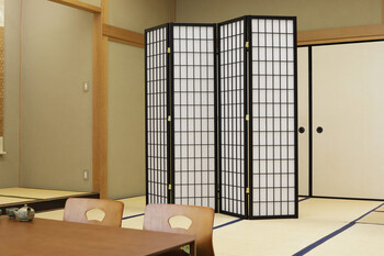 和風衝立4連 高さ180cm JP-M180-4 BK 送料無料-2