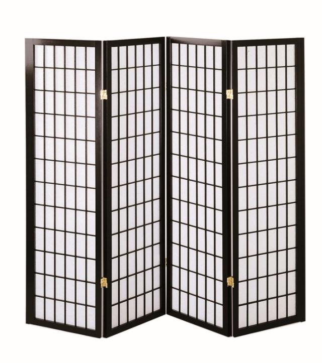 和風衝立 高さ150cm JP-4連こだま BK ひかり BR 送料無料-1