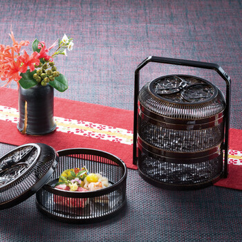 和食器 千筋料理箱 2段手付 送料無料-1