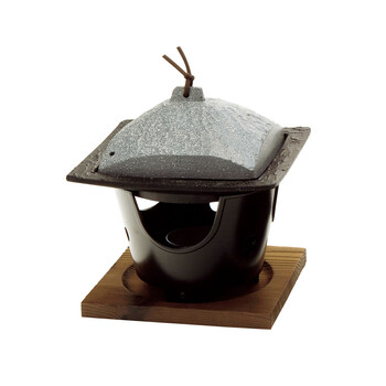 和食器 アルミ蓋付角陶板(石目) 送料無料-1