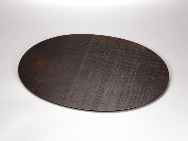 和食器 本漆荒肌多目的トレイ楕円 半月 長角キッチンインテリア店舗備品 送料無料-1