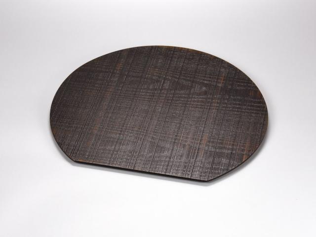 和食器 本漆荒肌多目的トレイ楕円 半月 長角キッチンインテリア店舗備品 送料無料-3