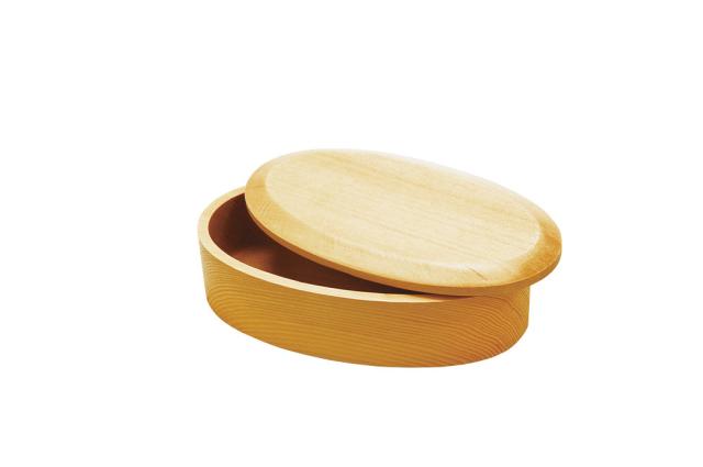 白木くりぬき弁当箱 スクエア オーバル ビーンズナチュラルキッチン 送料無料-3