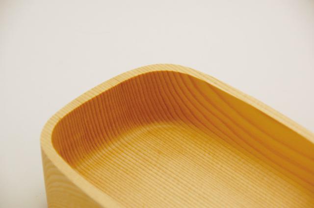 白木くりぬき弁当箱 スクエア オーバル ビーンズナチュラルキッチン 送料無料-5