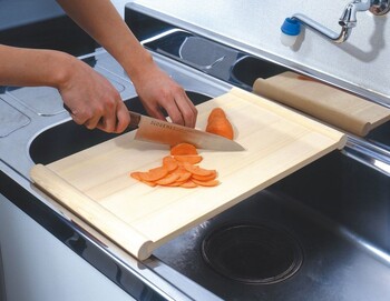 ひのき清潔 浮かせ両面まな板　大　ナチュラルキッチンギフト日本製 送料無料-3