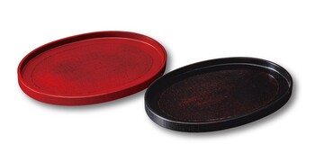 木製8.0小判盆 甘味処トレイ 根来 曙キッチンインテリア雑貨陳列備品 送料無料-3