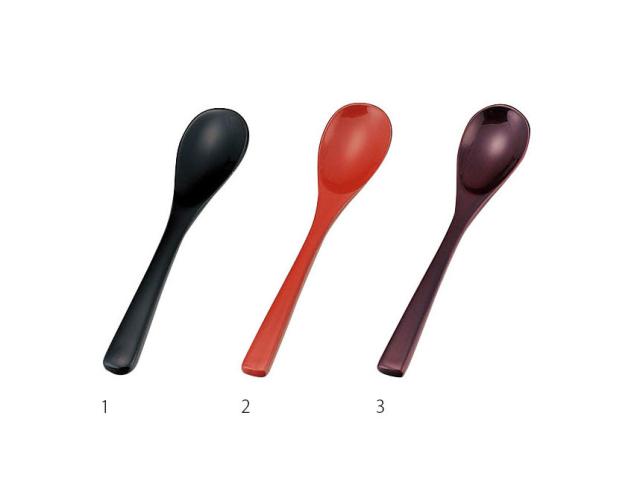 和食器 本漆デザートスプーン 小 黒 朱 溜キッチン和食器カトラリー 5セット 送料無料-1