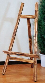 焼杉ボード付イーゼル チョークタイプイーゼル ボード什器 店舗備品 サイン 送料無料-1