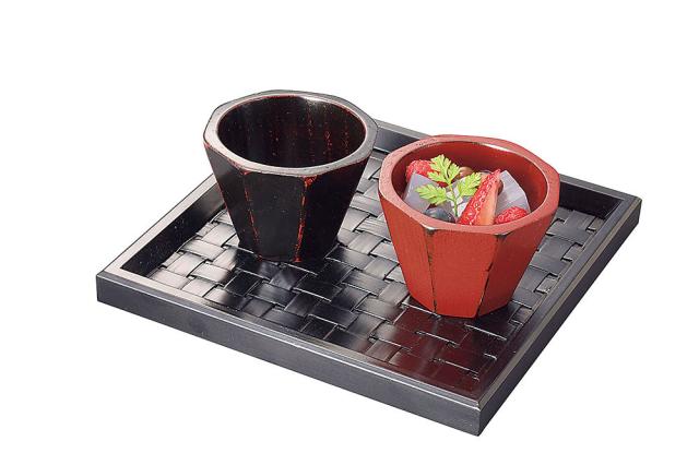 木製八角珍味入 ぐいのみ 同色 曙 根来キッチン和食器 2セット 送料無料-1