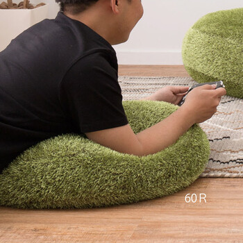 ふっくら贅沢な芝生クッション シーヴァ 直径約60cm 送料無料-8