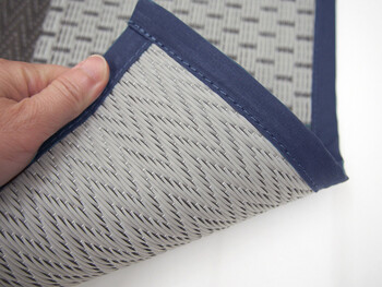 ラグ い草風 PPラグ 江戸間3畳 水洗いOK 矢倉 グレー 送料無料-9