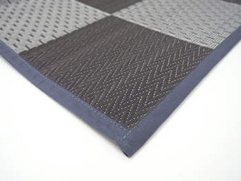 ラグ い草風 PPラグ 江戸間3畳 水洗いOK 矢倉 グレー 送料無料-6