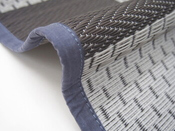 ラグ い草風 PPラグ 江戸間3畳 水洗いOK 矢倉 グレー 送料無料-8