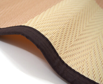 ラグ い草風 PPラグ 江戸間8畳 抗菌 防臭 水洗いOK 倉間 ベージュ 送料無料-6