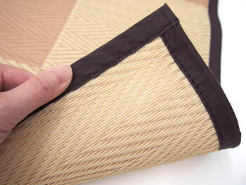 ラグ い草風 PPラグ 江戸間8畳 抗菌 防臭 水洗いOK 倉間 ベージュ 送料無料-8