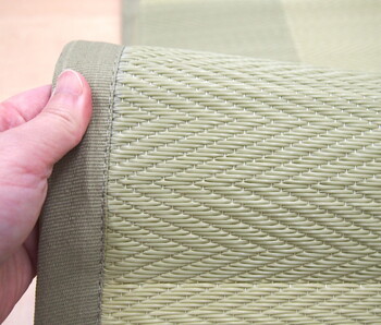 ラグ い草風 PPラグ 江戸間6畳 抗菌 防臭 水洗いOK 倉間 グリーン 送料無料-5