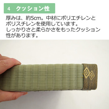 PO織込座布団 祇園 ぎおん グリーン 約55×55×H5cm 2セット 送料無料-5