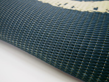 PO織込座布団円相 えんそう ブルー 約55×55cm 2セット 送料無料-2