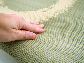 PO織込座布団 円相 えんそう グリーン 約55×55cm 2セット 送料無料-9