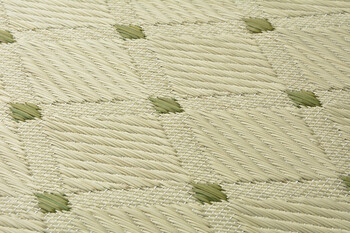 国産柄上敷き 本間8畳　花ござ ダイヤ 送料無料-3