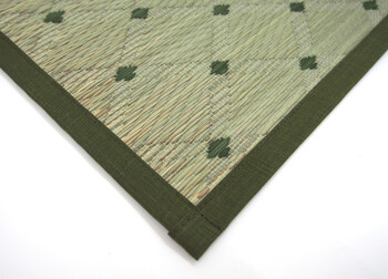 国産柄上敷き 本間8畳　花ござ ダイヤ 送料無料-4