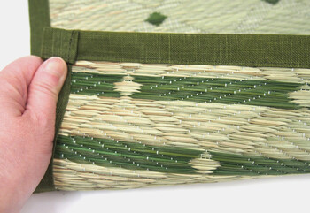 国産柄上敷き 本間8畳　花ござ ダイヤ 送料無料-8