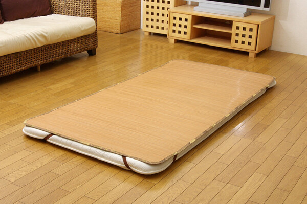 冷感ひんやり丈夫でひんやり 竹シーツ ブラウン約140×200cm 四方ゴムバンド付き ひんやり竹 敷パッド 送料無料-4