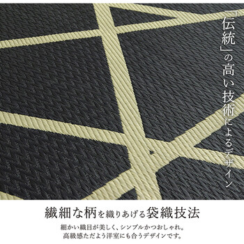 ラグ い草 約191×250cm モダン 純国産 国産 日本製 ウレタン 抗菌防臭 自然素材 Fレヴィン 送料無料-1