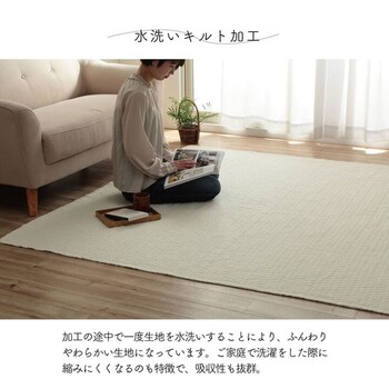 マルチカバー 約190×240cm 洗える 綿 雲 水洗いキルト リバーシブル ベッド こたつ ソファ ホットカーペット ペール 送料無料-2
