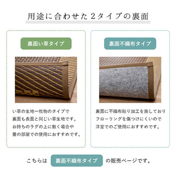 ラグ 正方形 夏用 ふっくら い草 シンプル DXモーニング2 約191×250cm 送料無料-9