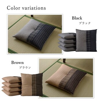 座布団 約55×59cm 5枚組 銘仙判 しじら 日本製 綿100% 和柄 ゆかり 座布団 送料無料-5