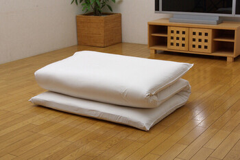 敷き布団カバー アイボリー約105×215cm シングル 寝具 機能性 羽毛タッチ クリーンガード 敷布団カバー 送料無料-9