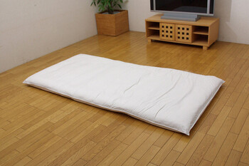 敷き布団カバー アイボリー約105×215cm シングル 寝具 機能性 羽毛タッチ クリーンガード 敷布団カバー 送料無料-8