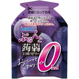オリヒロ ぷるんと蒟蒻ゼリーパウチ カロリーゼロ 巨峰＋マスカット＋マンゴー 5個セット 送料無料-1