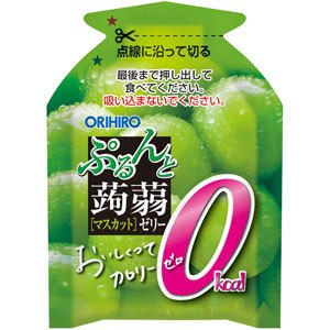 オリヒロ ぷるんと蒟蒻ゼリーパウチ カロリーゼロ 巨峰＋マスカット＋マンゴー 5個セット 送料無料-2