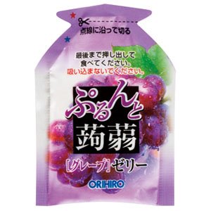 オリヒロ ぷるんと蒟蒻ゼリーＴパウチ グレープ 12セット 送料無料-1