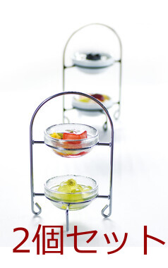 和食器 アイアンミニスタンドクローム仕上 黒塗装仕上 2個セット 送料無料-4