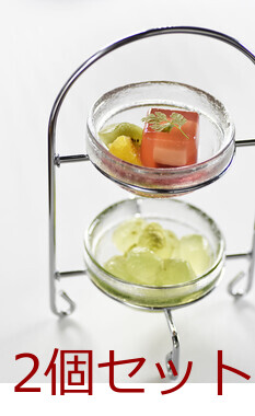 和食器 アイアンミニスタンドクローム仕上 黒塗装仕上 2個セット 送料無料-5